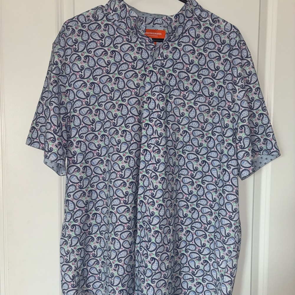 Johnston & Murphy Performance Paisley Print Shirt